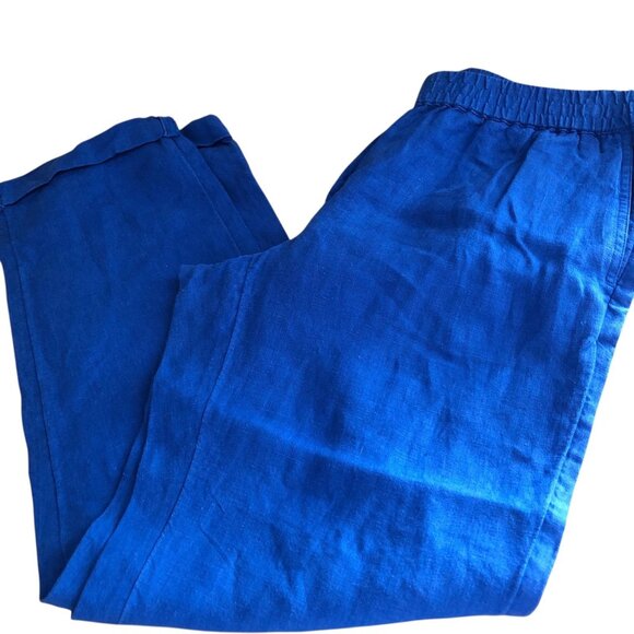 J. Jill Love Linen Relaxed Fit Rolled Cuff Pants - NEW - Picture 2 of 8